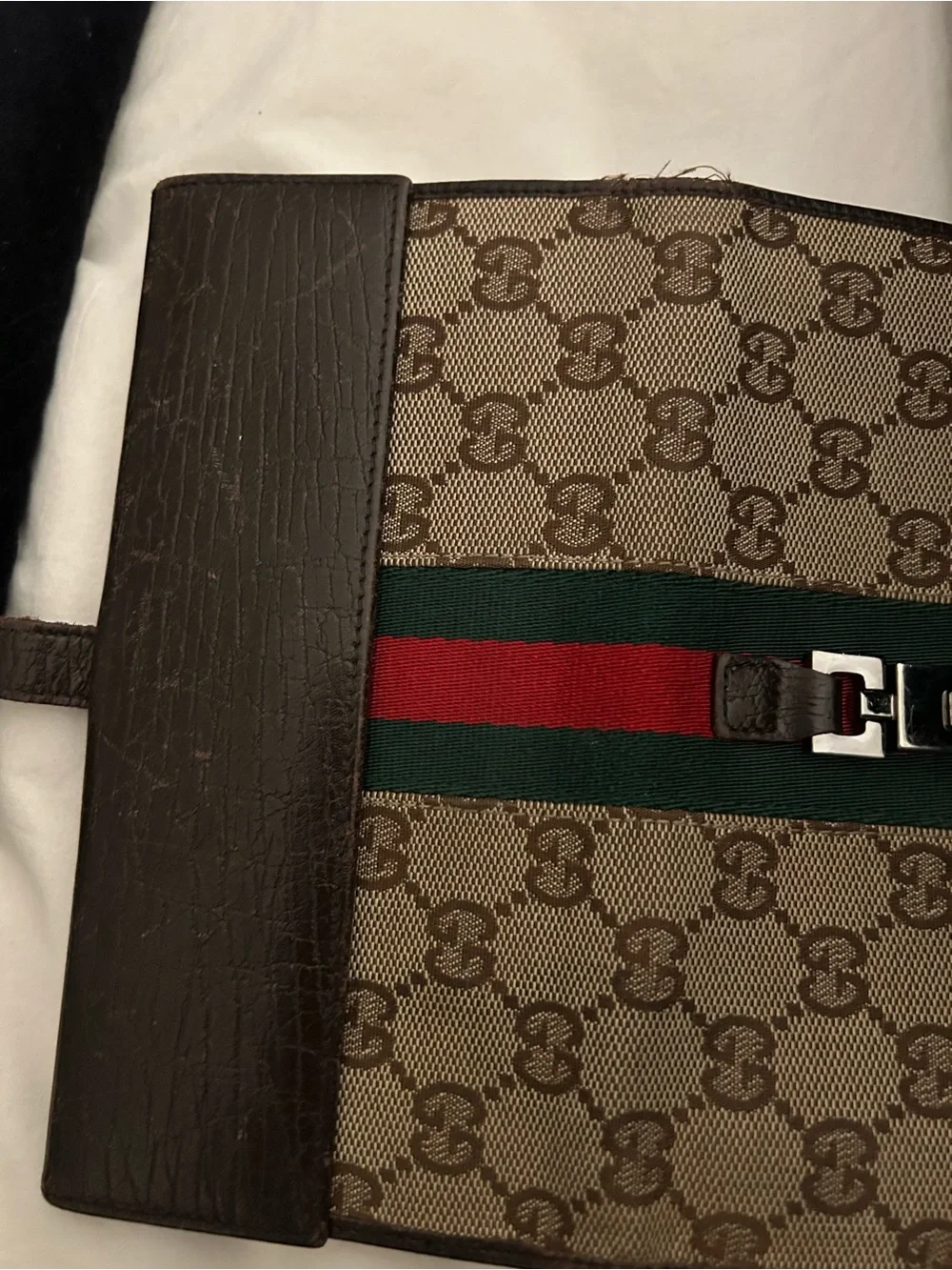 Gucci Brown GG Canvas Wallet with Green and Red Web Stripe - Picture 10 of 10